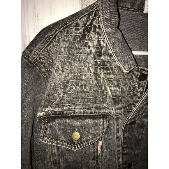 VTG Custom Hand painted Throwback Denim Misfits 80s Jacket XL Punk Rockstar - Picture 3 of 9